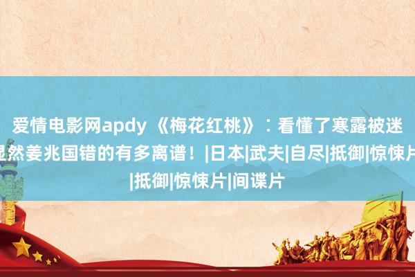 爱情电影网apdy 《梅花红桃》∶看懂了寒露被迷奸，才显然姜兆国错的有多离谱！|日本|武夫|自尽|抵御|惊悚片|间谍片